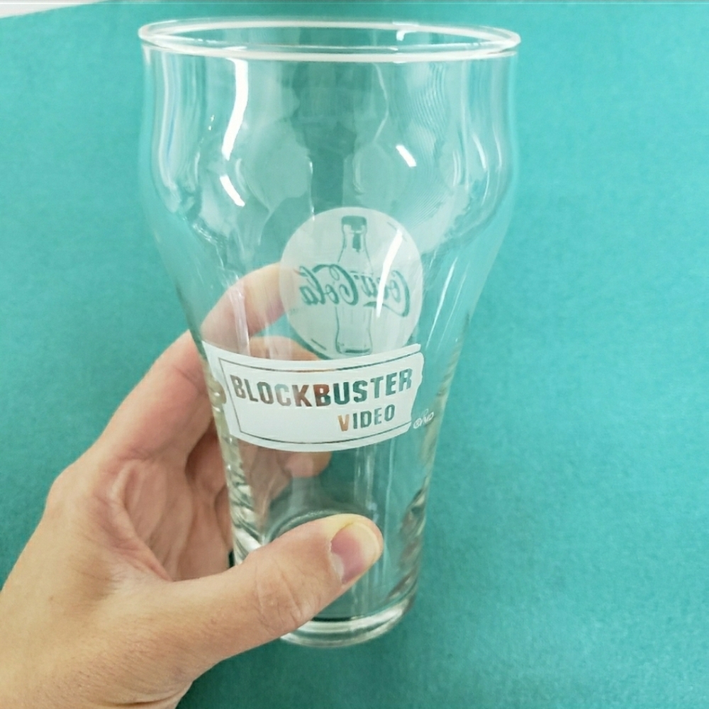 Rare vintage Coca Cola Blockbuster 14oz drinking glass